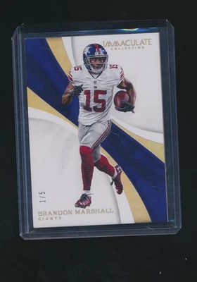 BRANDON MARSHALL 2017 PANINI IMMACULATE GOLD PARALLEL 1/5 #72 - Image 1 of 2