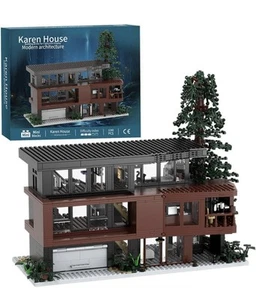 Conjunto de bloques de construcción de arquitectura moderna "Karen House" después de Cullen House Twilight - Imagen 1 de 9