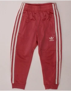 ADIDAS Girls Tracksuit Trousers Joggers 3-4 Years Pink Polyester CH22 - Picture 1 of 3