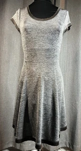 Women's Mystree Silver & Bronze Fit and Flare Knit Dress - M - Picture 1 of 5