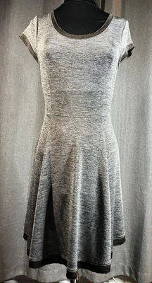 Women's Mystree Silver & Bronze Fit and Flare Knit Dress - M - Image 1 of 4