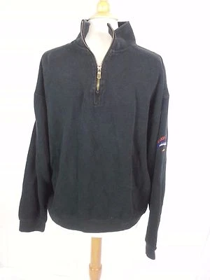 Caribbean Joe Hombre Negro 1/4 Cremallera Sudadera XL Algodón Usada en Excelente Condición Foto 1 de 3