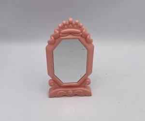 Fisher Price Loving Family Dollhouse Dream Castle 1995 PINK MIRROR w/STAND - Picture 1 of 2