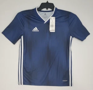 Adidas Boys Tiro 19 Soccer Jersey Aeroready Dk Blue/White DP3180 Sz LG NEW! - Picture 1 of 5