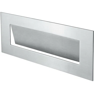 Briefeinwurf Edelstahl Türbriefkasten 330x100 mm Briefschlitz Breifeinwurfklappe - Bild 1 von 4