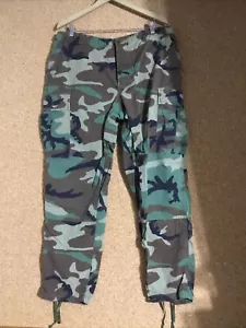 Army Military Cargo Ripstop Pants Men Large 35-39 Camo Green Tactical (177) - Bild 1 von 8
