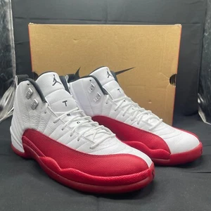 2023 Nike Air Jordan 12 Cherry Size 14US White Black Red VNDS CT8013-116 - Picture 1 of 21