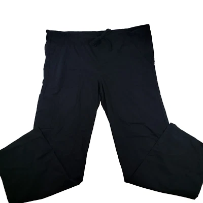 Pantalones Médicos Scrubstar Para Mujer Solo Pierna Recta Negros Talla S Cordón 4 Bolsillos Foto 1 de 4