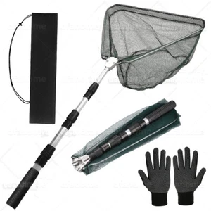 Fishing Landing Net with Aluminum Telescoping Pole Handle 3 Section Extend 51" - Picture 1 of 15