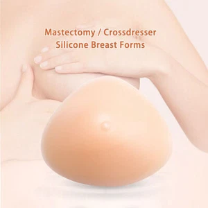 Silicone Breast Form Concave Back Bra Pad Enhancer Mastectomy Prosthesis 1 Piece - Picture 1 of 7