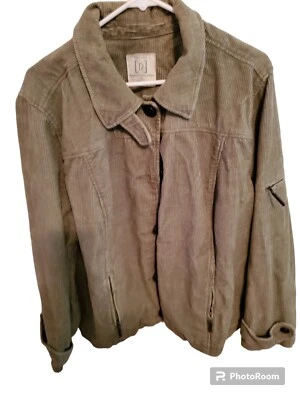 Women’s Green Corduroy Relativity Jacket-Plus Size 2X - Image 1 of 3
