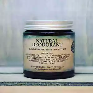 100% Natural Deodorant 120 ml Cream Quality Ingredients by Essential Boutique - Picture 1 of 3