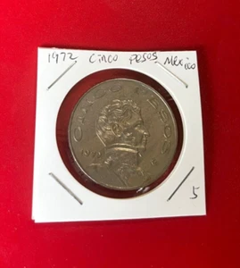 1972 CINCO PESOS MEXICO COIN - NICE WORLD COIN !!! - Picture 1 of 2