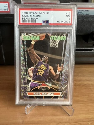 1992 Topps Stadium Club Karl Malone  Beam Team Gem Mint PSA 7 🔥🔥 - image 1 of 2
