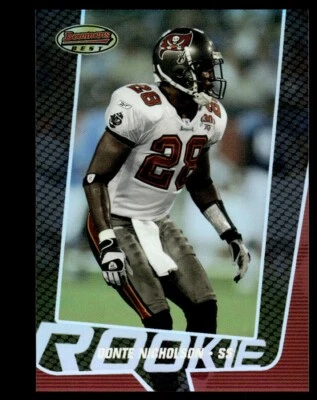 2005 Bowman's Best Silver Donte Nicholson RC 22/25 Buccaneers #100 *Noles2148* - Image 1 of 2