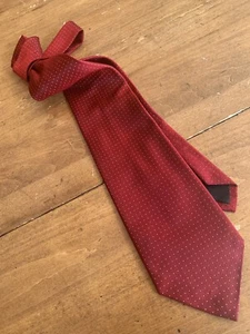 Nordstroms Ferrell Reed Red Silk White Dots Tie 58” X. 3.75” - Picture 1 of 5