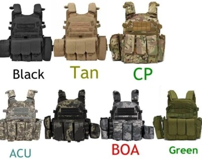 Vigilance Innovations Tactical Vest Camo Body Armor Plate Carrier MOLLE Pouches