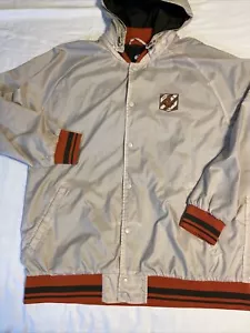Nike 6.0 Mens Windbreaker Full Snap Button Jacket Size Large Tan Orange - Picture 1 of 17