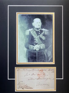 EDWARD WILLIAM RICH OWEN - ANGESEHENER MARINEADMIRAL - SIGNIERTES DISPLAY - Bild 1 von 1