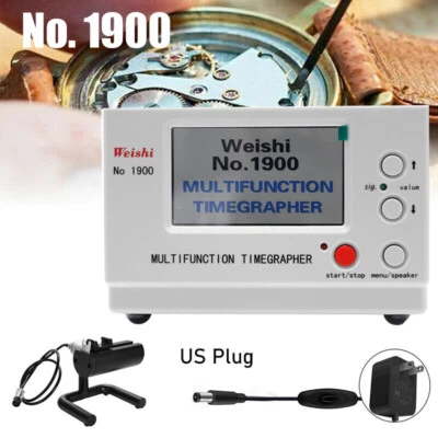Weishi No.1900 Timegrapher Mechanical Watch Timing Machine Tester US Plug W6T4 - Image 1 of 4