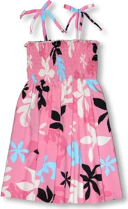 Spring Flora Girl's Hawaiian Smocked Dress - Picture 1 of 6