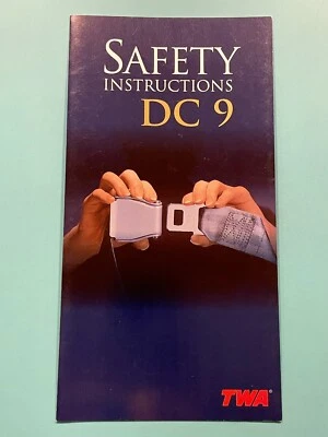 Tarjeta de seguridad #4944 TWA AIRLINES--DC9 Foto 1 de 2