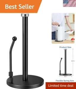 Portable Non-Slip Stainless Steel Paper Towel Holder for Countertops and Tables - Picture 1 of 11