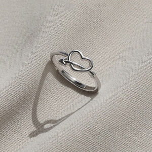 Silver Color Romantic Arrow of Love Finger Ring for Femme Free Size Exquisite