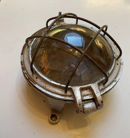 Unusual Vintage Marine Style Round Wall Bulkhead Outdoor Light Cover