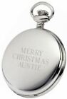 PERSONALISED SILVER MERRY CHRISTMAS AUNTIE POCKET WATCH PW155