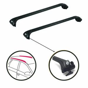 Schwarze Dachträger Leisten Aero 107cm für Seat Tarraco SUV 18-21 für bündige Reling 6900 - Bild 1 von 8