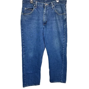 Pantalones de mezclilla de trabajo Wrangler talla 36 x 29 calce relajado lavado medio 100 % algodón clásicos - Imagen 1 de 13
