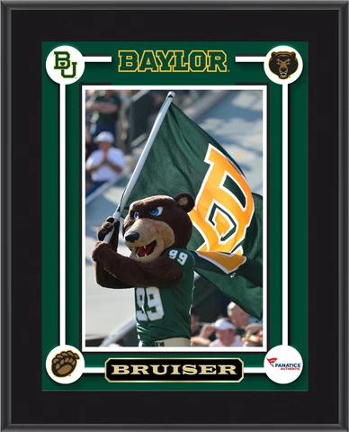 Baylor Bears Bruiser Mascot Sublimated 10.5x13 Plaque - Fanatics Cover