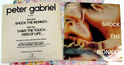 PETER GABRIEL 2x 12" Singles: SHOCK THE MONKEY Promo & Import Versions  #8526 - Image 1 of 4