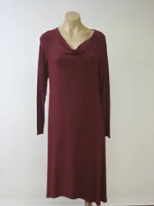 EILEEN FISHER Tulipán Oscuro Viscosa Elastizado Camiseta Escote Cortina Vestido Pequeño Nuevo con Etiquetas $278 - Imagen 1 de 1