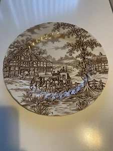 Vintage Alfred Meakin ""Coaching Days"" Teller - Sammler - Bild 1 von 6