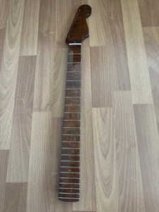 Gloss tiger maple neck 22 frets Flame Maple electric guitar neck Replacement - Picture 1 of 4