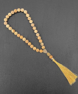 Cuentas de oración islámicas de piedra natural, 33 cuentas Tasbih, Misbaha, Subha, regalo musulmán - Imagen 1 de 12