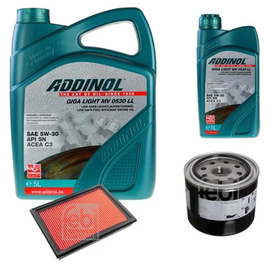 FEBI Inspection Set 6L ADDINOL GIGA LIGHT MV 0530 LL Pour Nissan Micra IV K13 - Photo 1/4