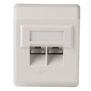 Hama Prise Réseau Lan Aufputz-Dose Gigabit CAT5e RJ45 Protégé de Données Blanc - Afbeelding 1 van 2