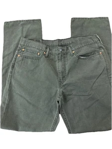 Jeans uomo Levi Strauss 514 35/32 verde gamba dritta etichetta rossa - Foto 1 di 6