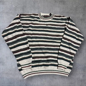 Vintage Jantzen abstract knitted jumper Patterned Grandad knit sweater Men's M - Picture 1 of 5