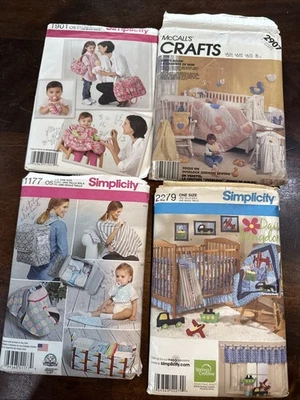 Baby Children Changing Pad Crib Large Bid Nursing Cover Sewing Patterns LOT 4 - Image 1 of 4