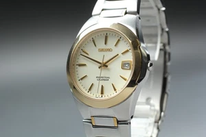 [N MINT] Vintage Seiko Perpetual Calendar 8F32-0130 Quartz Gold Men's JDM Watch - Picture 1 of 10