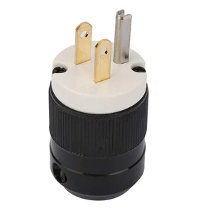 Spina USA 125V 3 Poli, Spina Neutra di Incollaggio a Terra, Potenza Grado Industriale, 15... - Foto 1 di 9