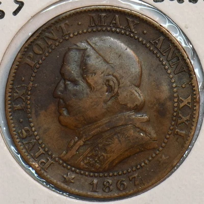 Vatican 1867 A Soldo 297052 combine shipping - Image 1 of 2