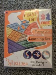 Juego sensorial JollyBo Fidget Pop Toy Push Bubble - Juego de aprendizaje Tangram Nuevo en paquete - Imagen 1 de 2