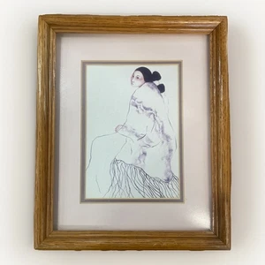 RC Gorman Santa Fe Woman Print - 5x7 Matted and Framed to 9x11 - Picture 1 of 11