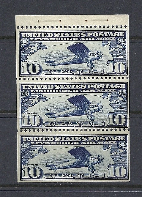 US 1927 AIRMAIL C10a booklet pane VF MLH - Image 1 of 1