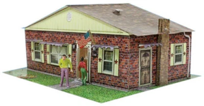 BK 4321 1:43 Scale "Brick Rambler" Photo Real Scale Building Kit - Image 1 of 4